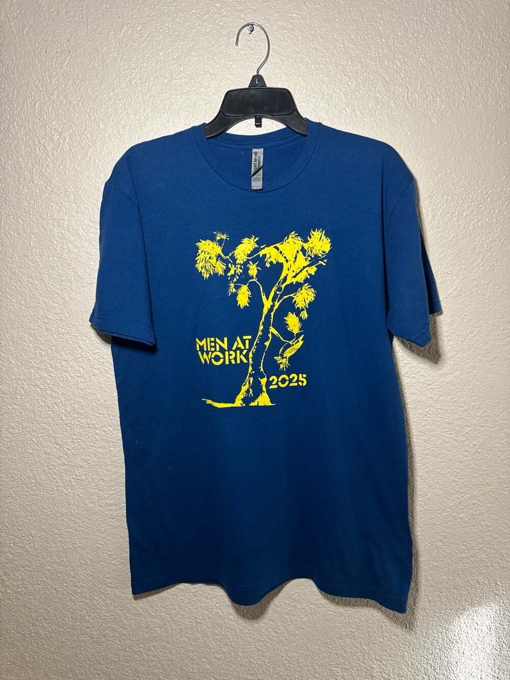 Men At Work 2025 Tour T-Shirt Blue Size Large